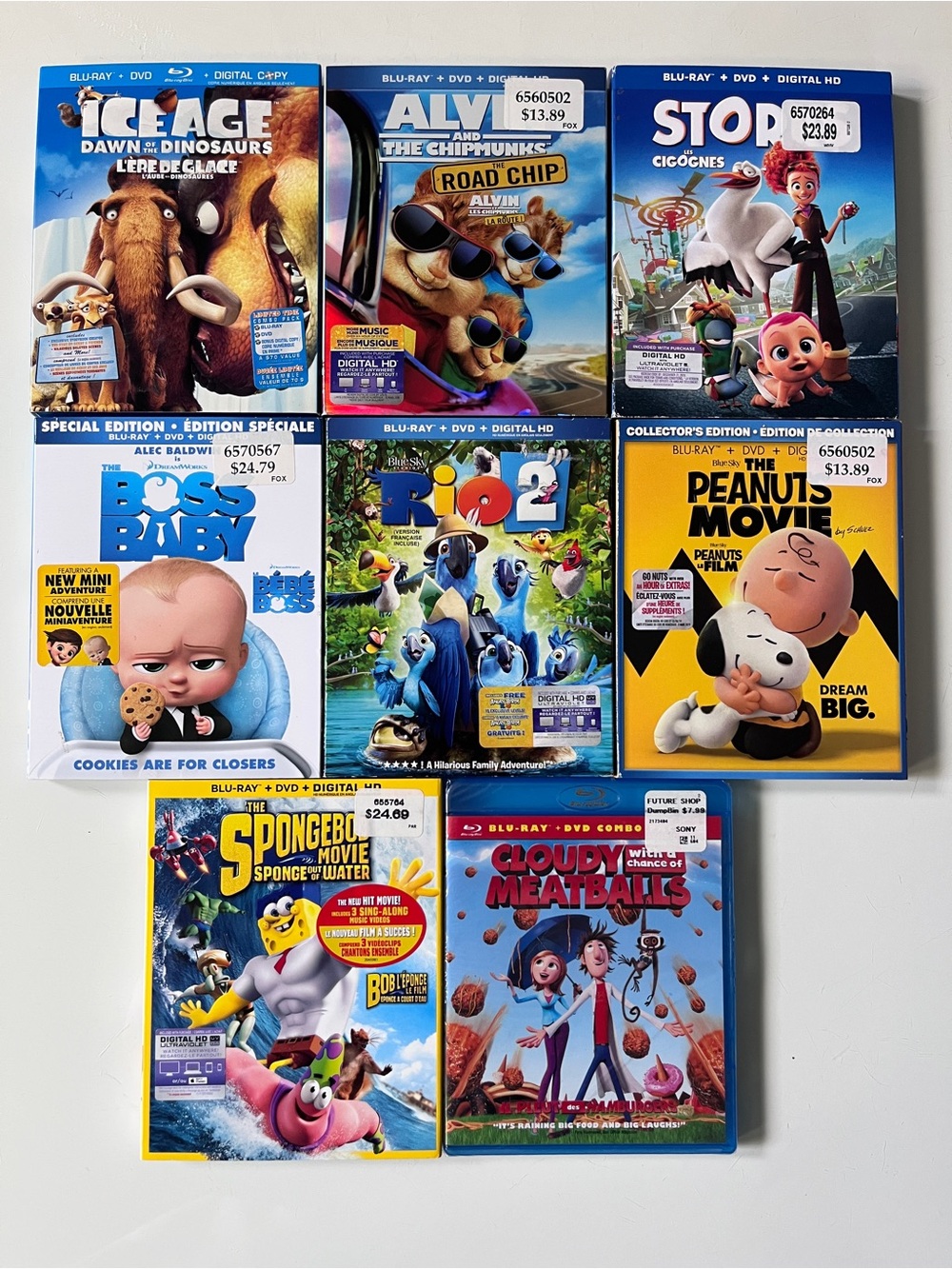 Family Animated Blu-ray Movie Collection - Various Titles in Blue Cases